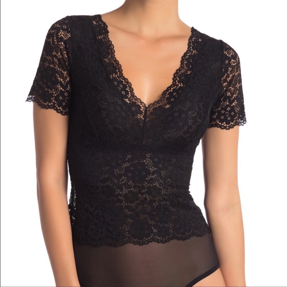 EUC Hanky Panky Sophia Lace Bodysuit